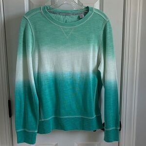 New Tommy Bahama Tobago Bay Dip Dye Tie Dye Green White Sweatshirt S